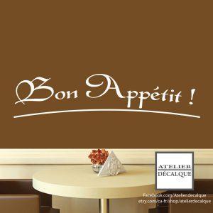 Décalque mural S-005  – Bon Appétit !